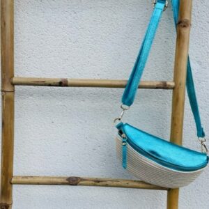 sac banane cuir et raphia Lagon - Image de Malou&Co. - pour Femme