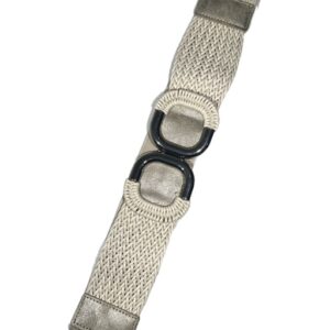Ceinture boucle carrée femme, élastique, accroche sur le devant.