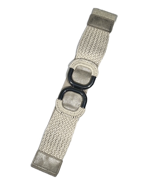 Ceinture boucle carrée femme, élastique, accroche sur le devant.