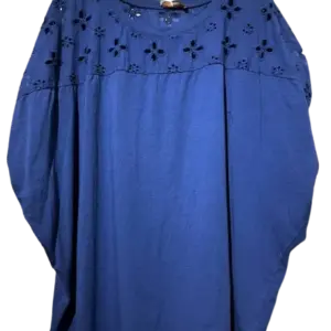 Top femme Luison à broderies ajourées fleuries, coupe fluide, idéal pour un look d'été original, confortable et tendance.